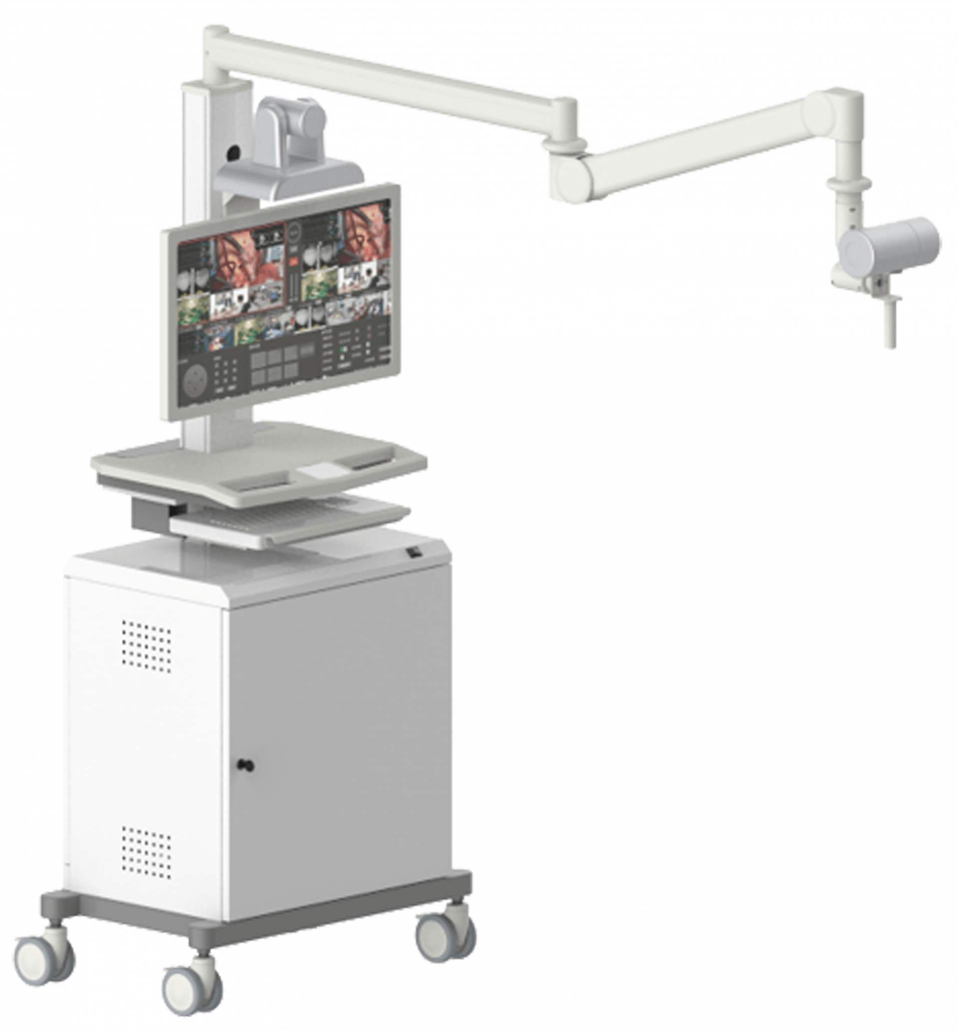 手术示教移动推车可以接收其他的医疗器械信号